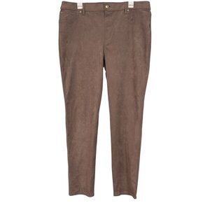 Chico’s The Ultimate Fit Faux Suede Slim Pant NWT 2.5R US 14 Womens